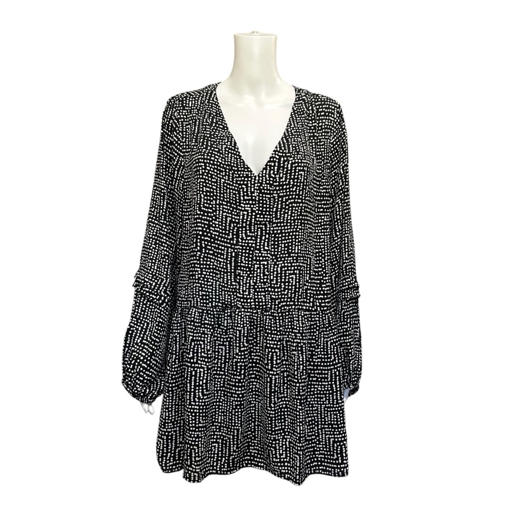 Reitmans Polka Dot Popover Blouse Long Sleeve Plus Size 2X